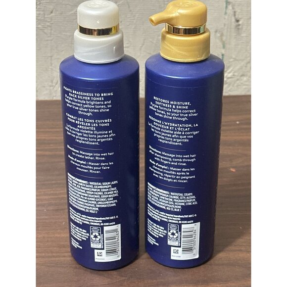 Hair Biology Silver & Glowing Silver Shampoo & Conditioner Set 12.8 Fl Oz Each - Picture 2 of 2